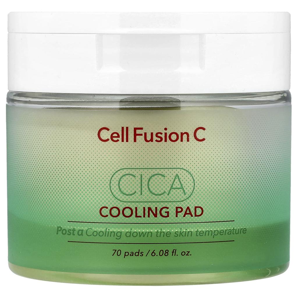 Cell Fusion C Cica Cooling Pads, 70 Sheets, 180ml (6.08 Fl Oz)