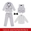 Children's Korean Style Gentleman Formal Three-Piece Suit for Boys - Wedding, Photography, and Performance Wear.