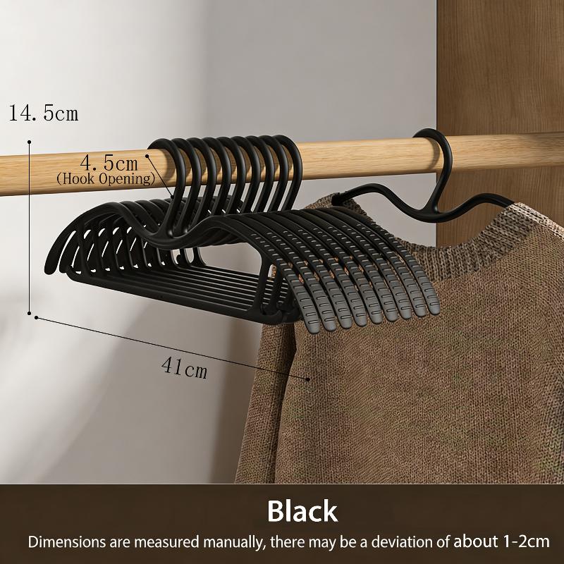 Wide Shoulder Clothes Hangers 10 Pack Non Slip Mark Free with Short Neck for Suit Shirts Coats Home Wardrobe Closet