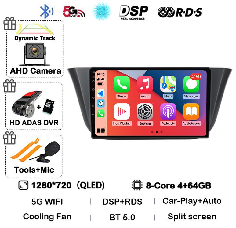 Android 14 Carplay Auto Car Radio For Iveco Daily 2013-2021 Navigation GPS Autoradio Video Multimedia Player WIFI+4G LTE Stereo