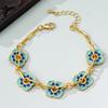 [Elegant Retro Bracelet] 1pc Elegant Retro Four-Leaf Clover Charm Bracelet for Women