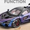 1:24 Senna 720S Sports Car Toy Model Alloy Diecast Light Music Miniature Supercar Doors Opened Models Boys Favourite Gifts Toys
