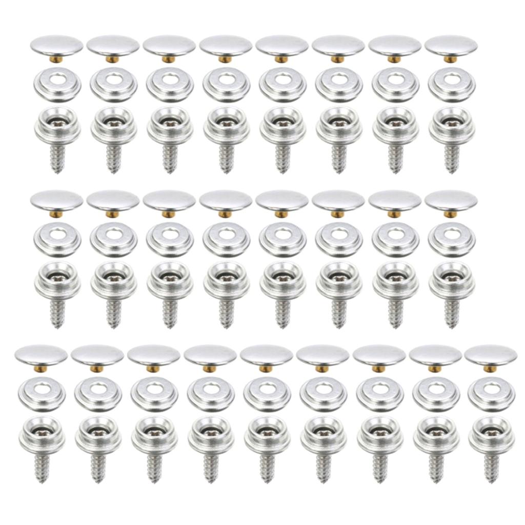 10/25pcs Snap Fastener Kit Tent Marine Boat Furniture Canvas Cover Tools Stainless Sockets Button Car Canopy Accessories