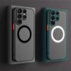 Case Funda For Magsafe For Samsung Galaxy S23 Ultra S22 S21 Ultra Plus FE Shockproof Cover Luxury Matte Magnetic Hard Phone Case