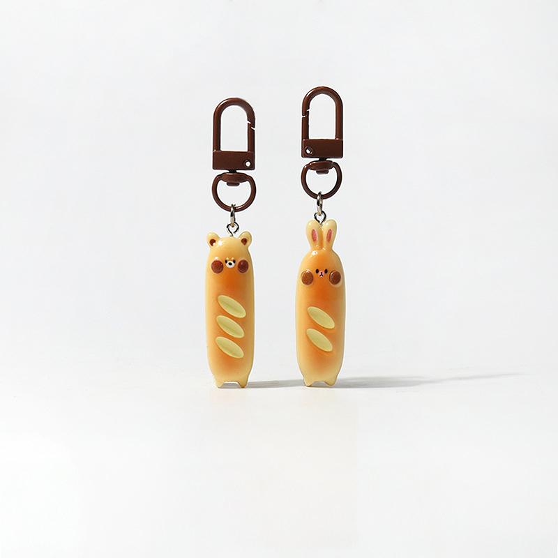 Милый мультяшный багет брелок личность кавайный животное хлеб автомобиль брелок кулон рюкзак украшения аксессуары подарки