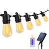 Solar String Lights 12m Rainproof Automatic Night Lights 13 LED Bulbs Bulb Color PC Material Not Easy To Damage 8 Lighting Modes USB Rechargeable