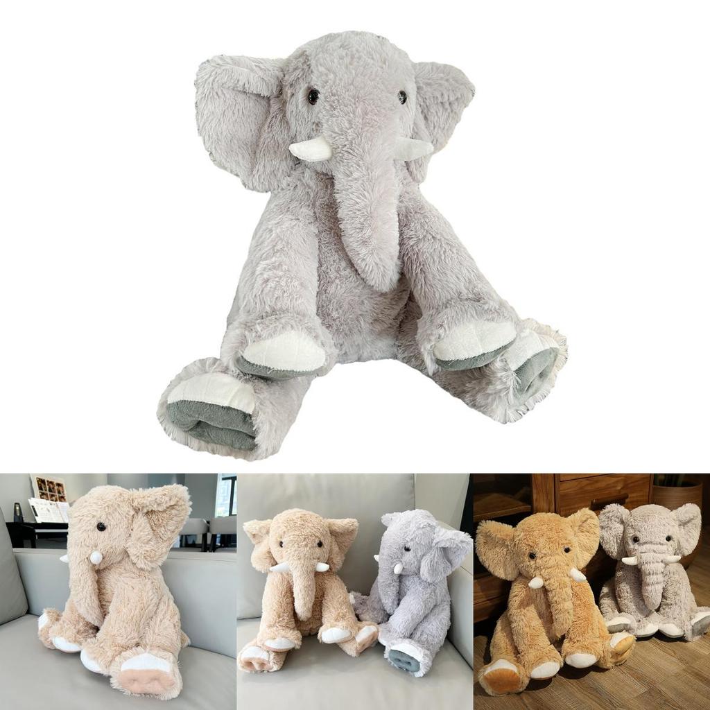 Huggable Plush Elephant Pillow Stuffed Toy For Children Super Soft Short Plush Material