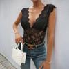 Women's New Comfortable and Versatile Lace Sleeveless Sexy Solid Colour Jumpsuit