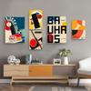 Retro Bauhaus Colorful Geometric Pattern Canvas Poster Abstract Artwork Design Wall Art Pictures Living Room Home Decor Painting