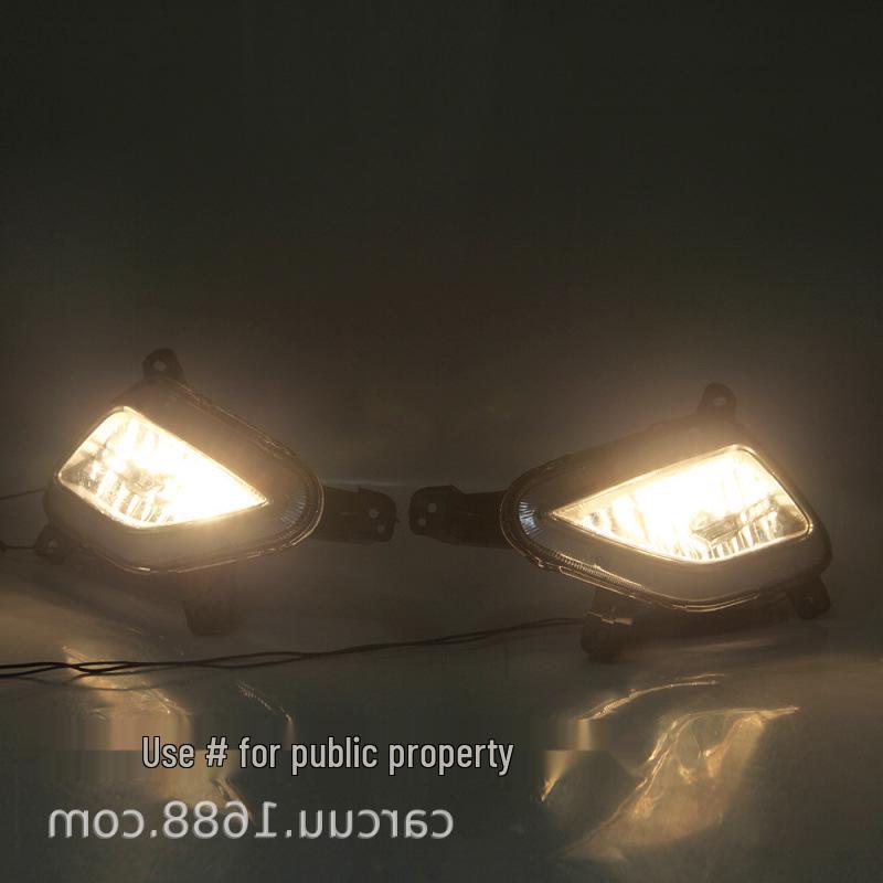 Передний бампер Sonata 9 2015-17 с ДХО и противотуманными фарами