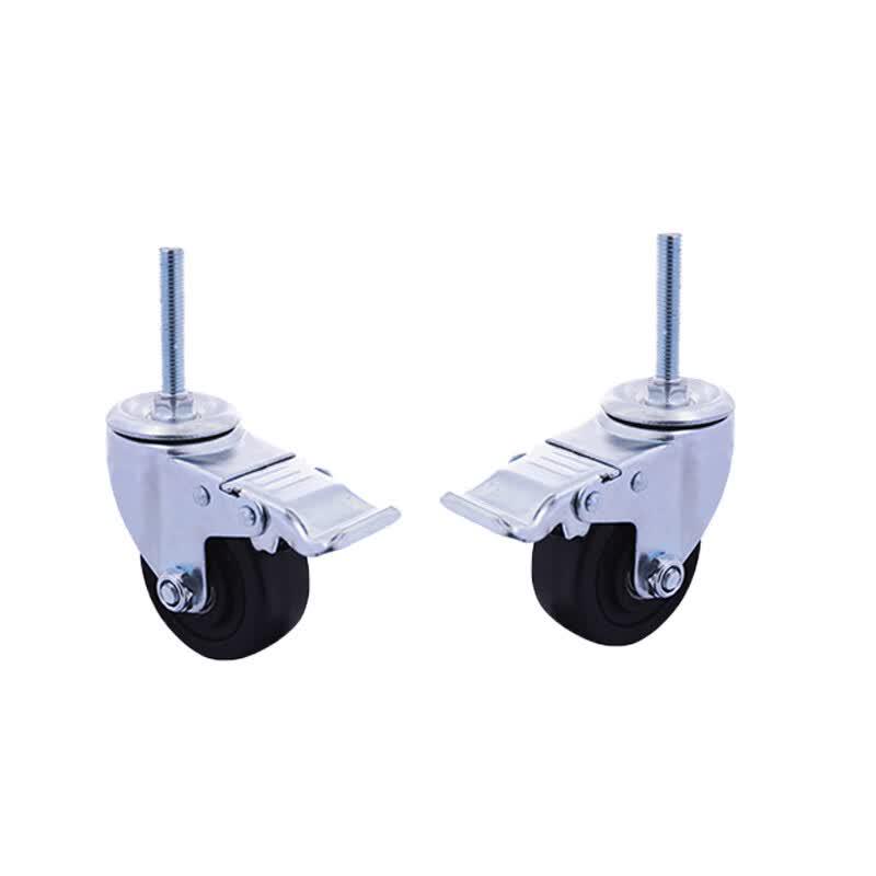 3-inch Screw Rod Universal Caster Wheel with Brake