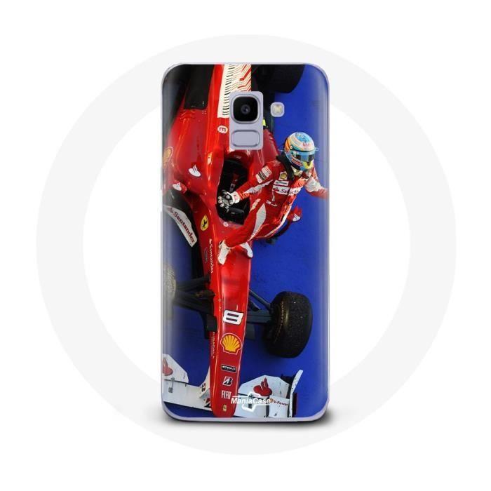 Case for Samsung Galaxy A6 2018 Formula 1 Fernando Alonso F1 Racing Driver Red