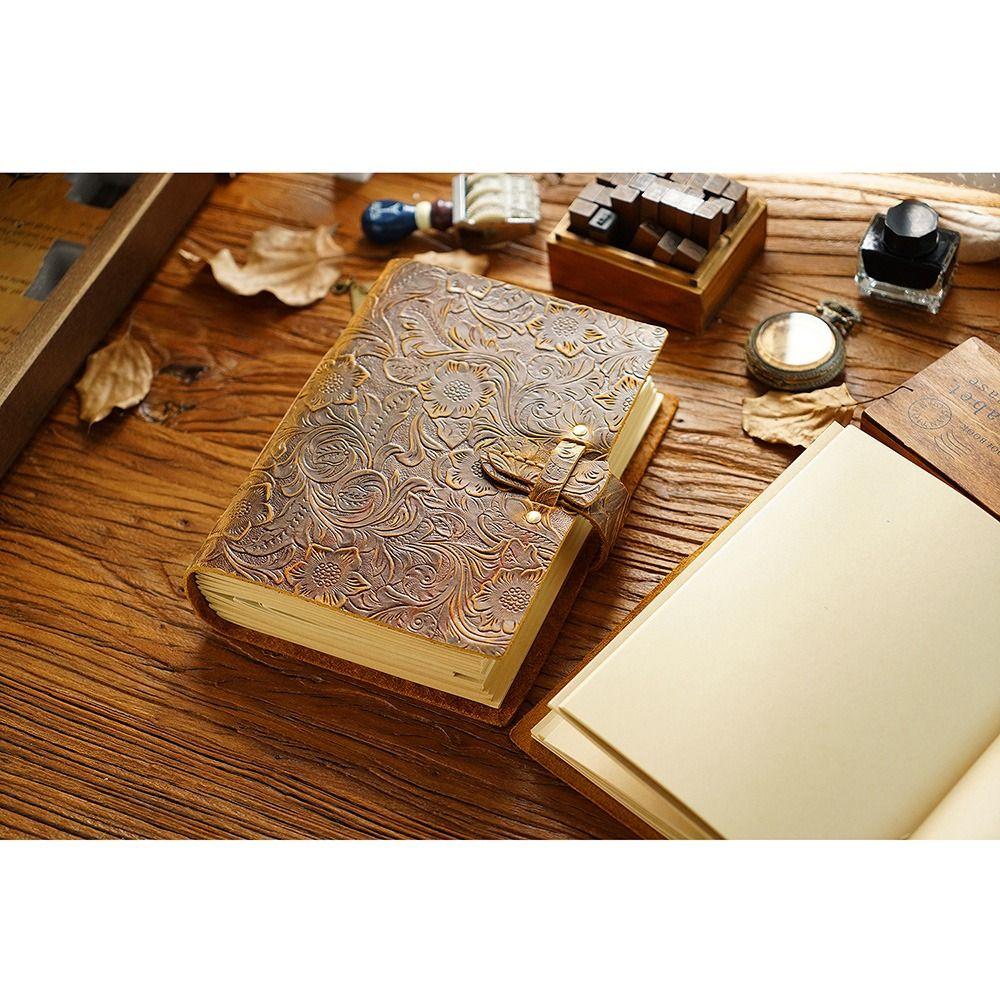 Журнал ручной работы в кожаном переплете из натуральной кожи, блокнот для зарисовок, антикварный ежедневный блокнот для записей