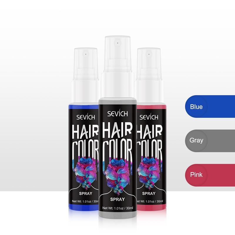 SEVICH 3 бутылки/компл. спрей для краски для волос, мгновенная краска для волос, средство для укладки волос, 30 мл, временная краска для волос, цвет, модный косметический макияж