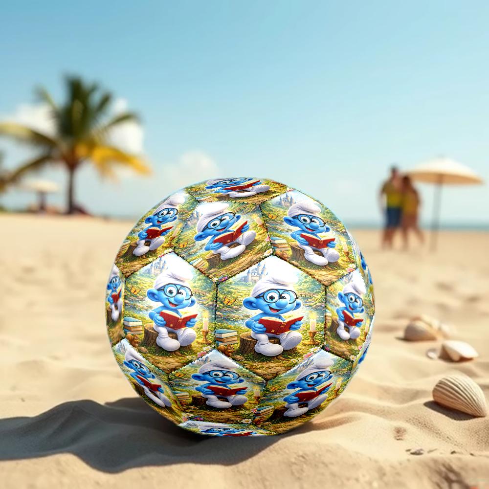 The Smurfs Theme Size 5 Soccer Ball, Suitable for Both Indoor and Outdoor Matches, a Gift Suitable for Everyone.