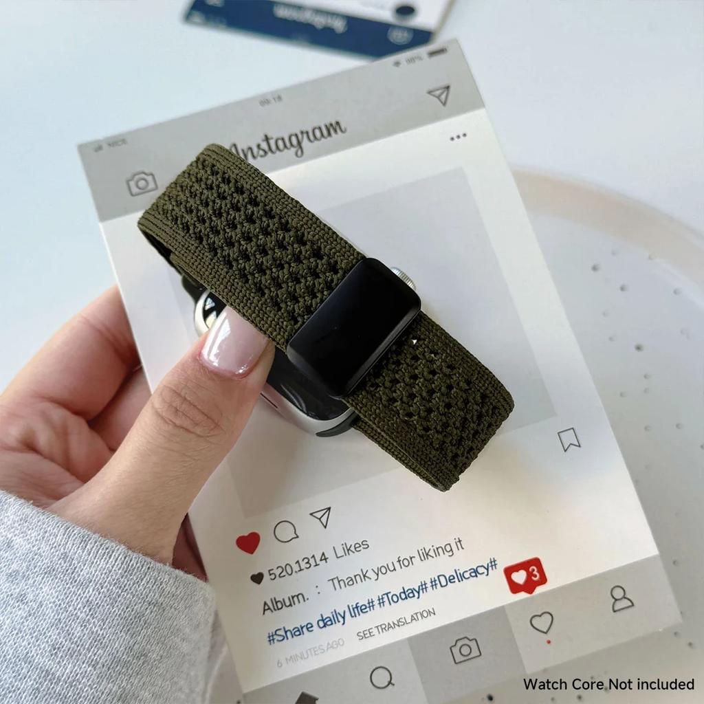 Плетеный ремешок для Apple Watch Ultra 2 49 мм 40 44 мм 45 мм 46 мм 41 мм 38 мм Магнитный нейлоновый браслет iWatch серии 10 9 8 7 6 se