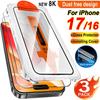 3PCSDust Free Easy Installation Screen Protector For iPhone 17 16 Pro Max/17 Pro/17 Air 16 Plus HD Tempered Glass Anti-scratch Films