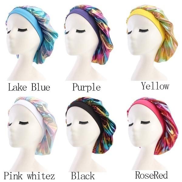 Женская лазерная высокая эластичность широкая шапочка для сна на боку шапочка для химиотерапии шапочки для купания шапочка для душа