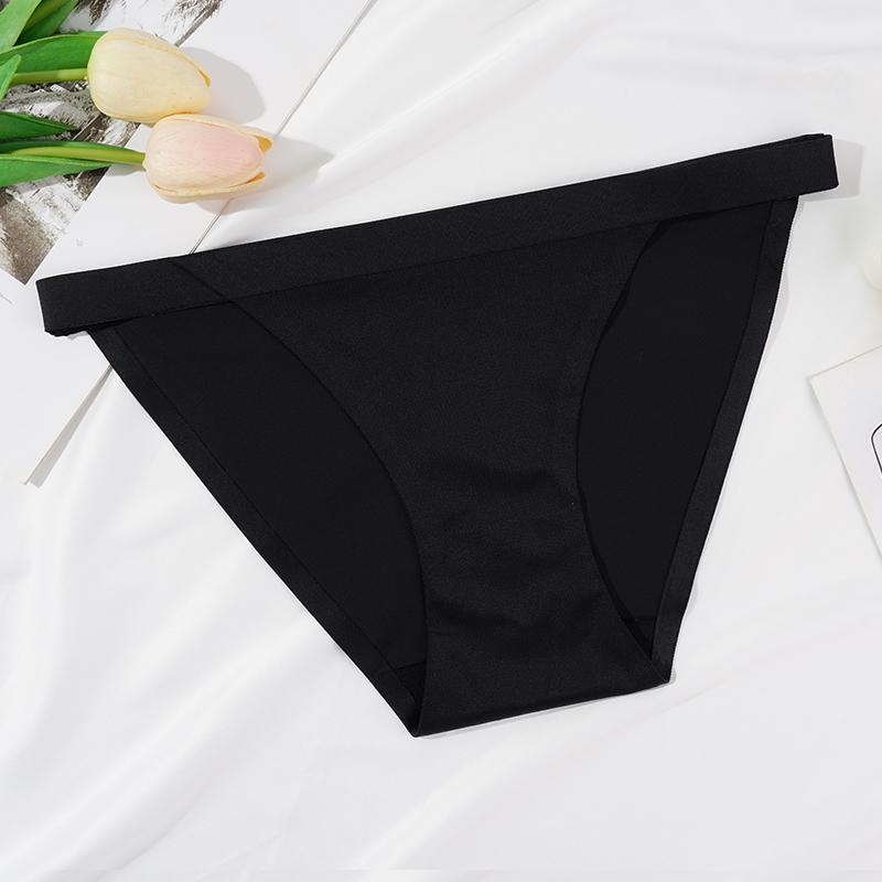 Women Panties Underwear Fitness Sports Seamless Female Lingerie Sexy T-back G-string Thong Ice Silk Underpants Solid Briefs