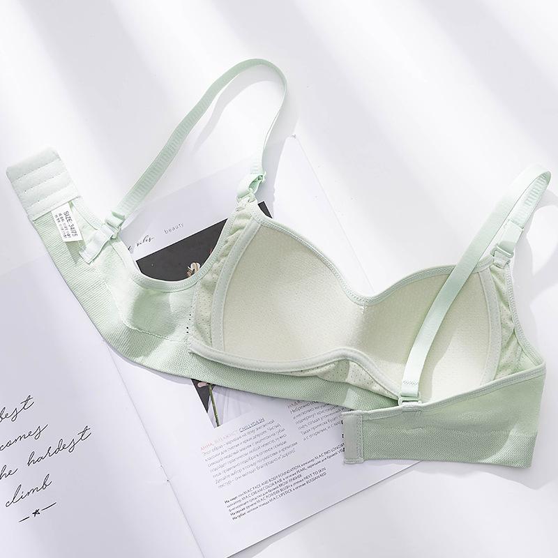 Новое поступление: Бесшовный белый студенческий бюстгальтер — дышащий, удобный, без стального кольца, хлопковые чашечки, тонкий и поддерживающий для лета