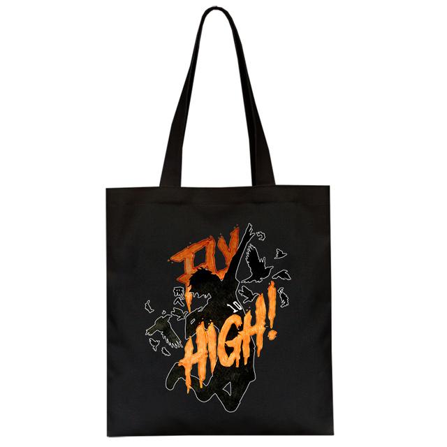 Fashion Anime Haikyuu Shopper Bag Eco Manga Tote Harajuku Shopper Bag Women Canvas Shoulder Bag Large-capacity Women's Handbags