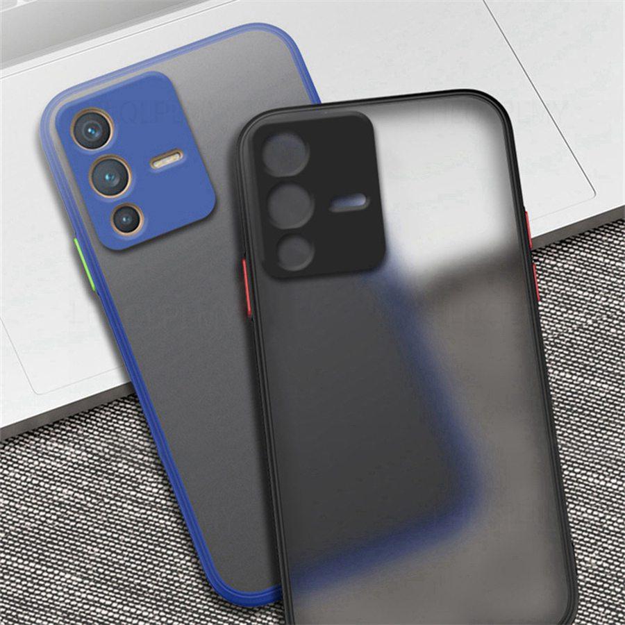 Роскошный противоударный матовый чехол для Vivo Y28 Y72 5G V27 V25 Y35 Y53S Y18 V40 SE Y22 V29 V30 Y31 Y21 Y33S Y70 Y20 V21 V23 V29E бронированный бампер силиконовый чехол