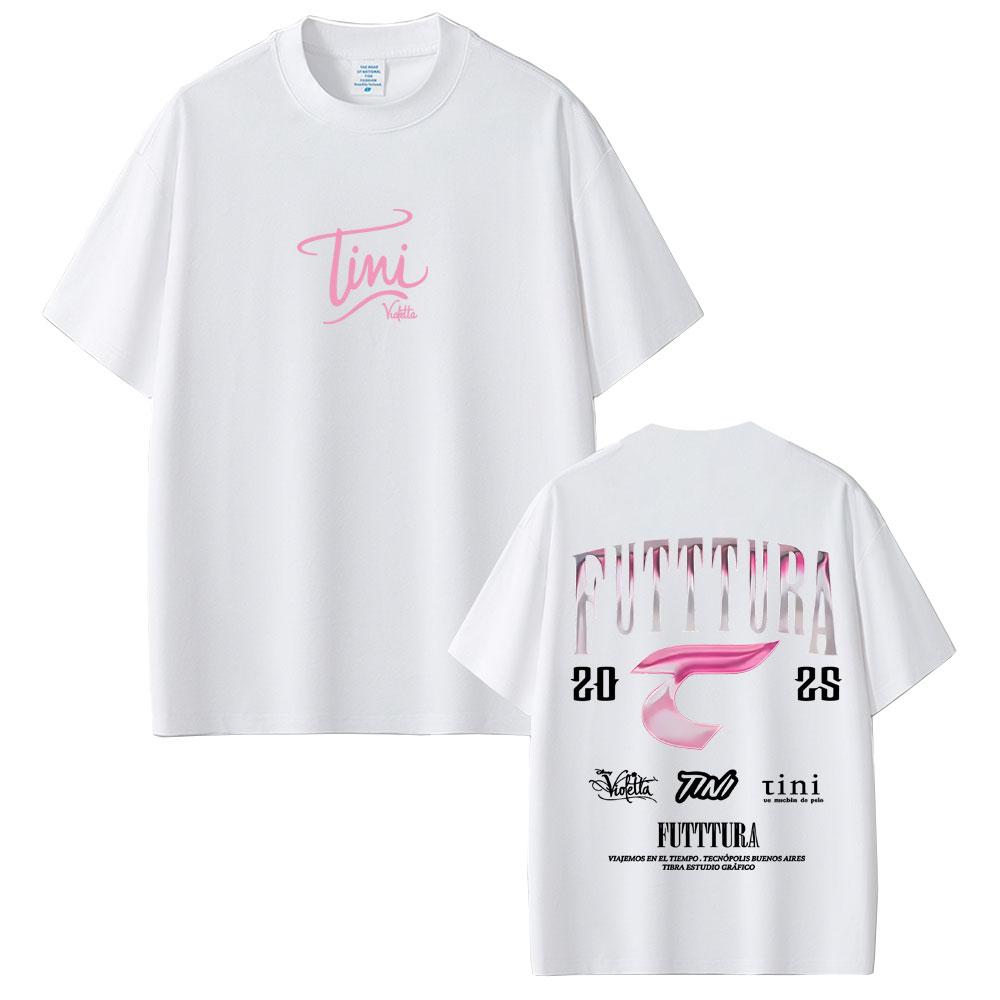 TINI Futttura 2025 Tour Tshirts Men Women Fashion Pop Music T Shirts Mens Casual Cotton Vintage Oversized Short Sleeve Tshirt