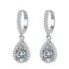 Light Luxury Water Drop Design Earrings For Women, Zircon-Inlaid Fashion Geometric Earrings, Popular Engagement Jewelry