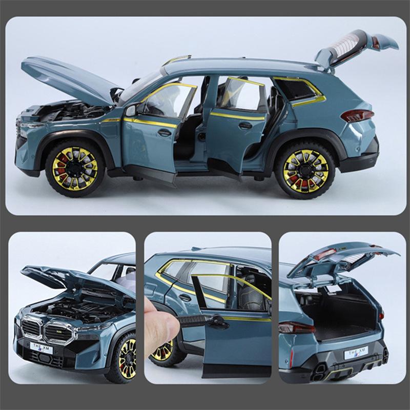 1/24 BMW The XM SUV Модель спортивного автомобиля из сплава Литой металлический игрушечный автомобиль Модель транспортного средства Симуляция Звук и свет Коллекция Детский подарок