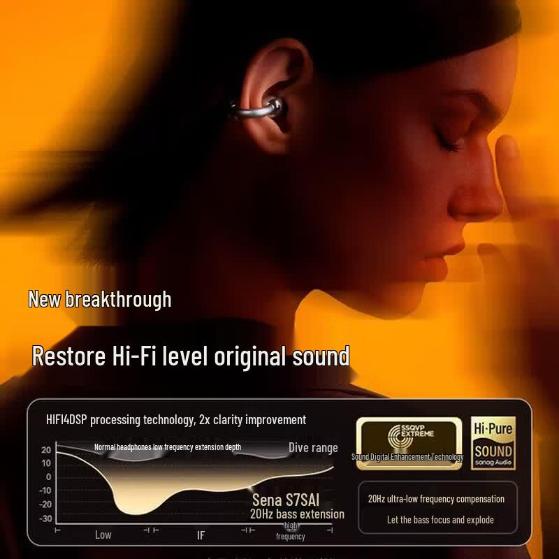 Bluetooth-гарнитура SANAG S7S с открытыми ушными раковинами на клипсе