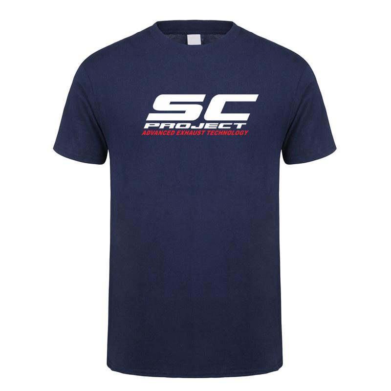 Футболка Летняя Мужская Хлопковая с Коротким Рукавом Футболка SC Project Мужские Подарки Мотоциклетный Топ