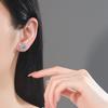 0.5&1CT Round Cut VVs1 Moissanite Double Halo Stud Earrings GRA Certified 925 Sterling Silver for Women Wedding Jewelry