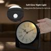 4,5-дюймовый аналоговый будильник, бесшумные не тикающие маленькие вращающиеся металлические настольные часы с подсветкой