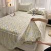 Приятная для кожи стеганая простыня «два в одном» Юбка-кровать Кружевное нескользящее покрывало Наматрасник