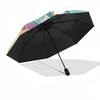 1pc Unicorn Fantasy [Automatic Folding Umbrella] Durable Iron Frame & Rod, Portable Folding, All Seasons, Home Travel Outdoor, Makes a Great Holiday G