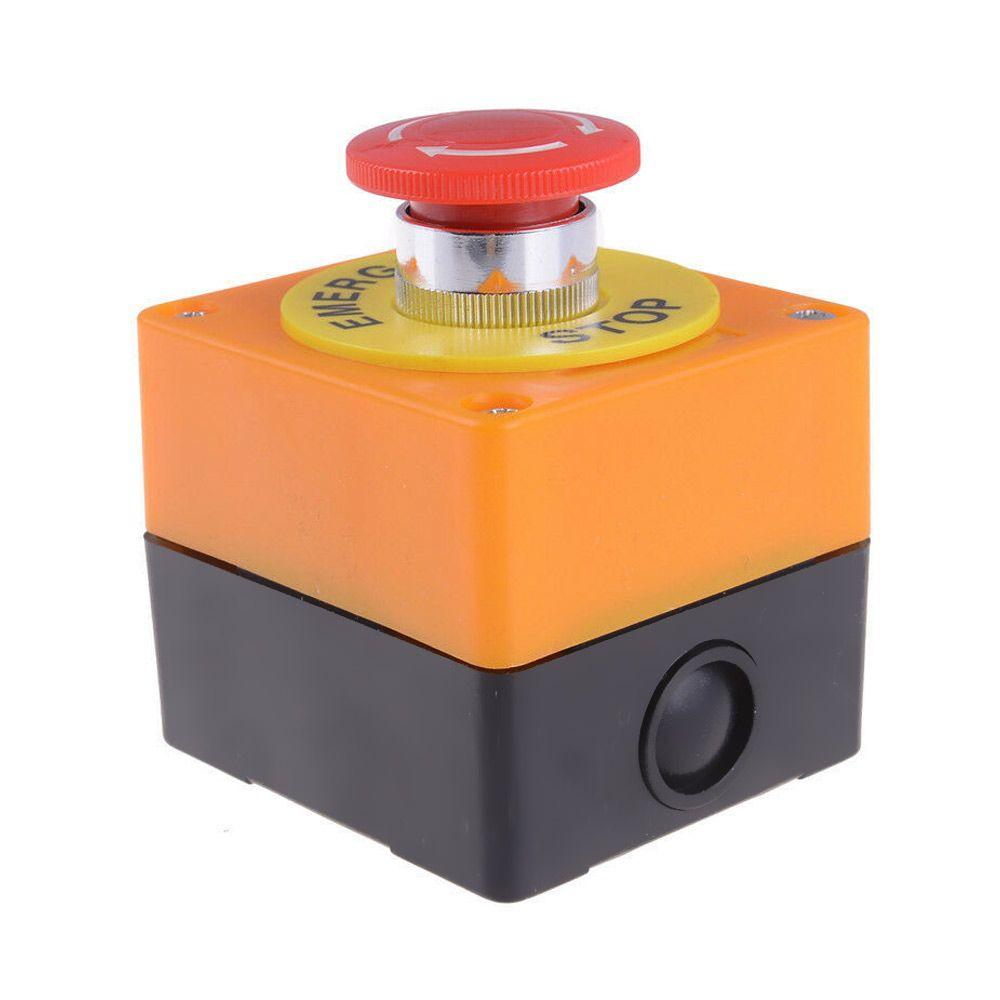 AC 660V 10A Mushroom Red Sign Emergency Stop Switch LAY7-11ZS DPST Push Button Switch