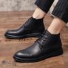 Genuine Leather Boots Men's Formal Ankle Boots Antumn Oxfords High Quality Business Elegance Sapato Social Masculino