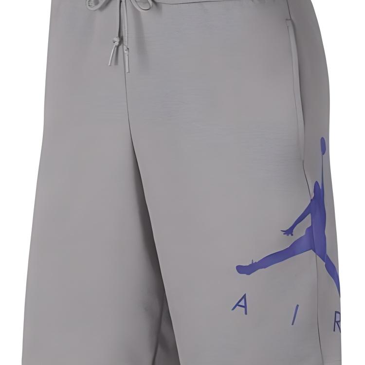 Свободные прямые шорты Air Jordan с принтом логотипа и шнурком средней посадки, мужские брюки серого цвета AJ0808-027