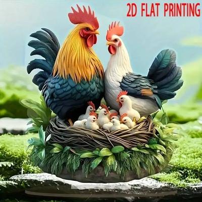 1 шт. Хрустальная семья куриц, настольное украшение с цыплятами и листьями, офисное украшение, подходит для Пасхи