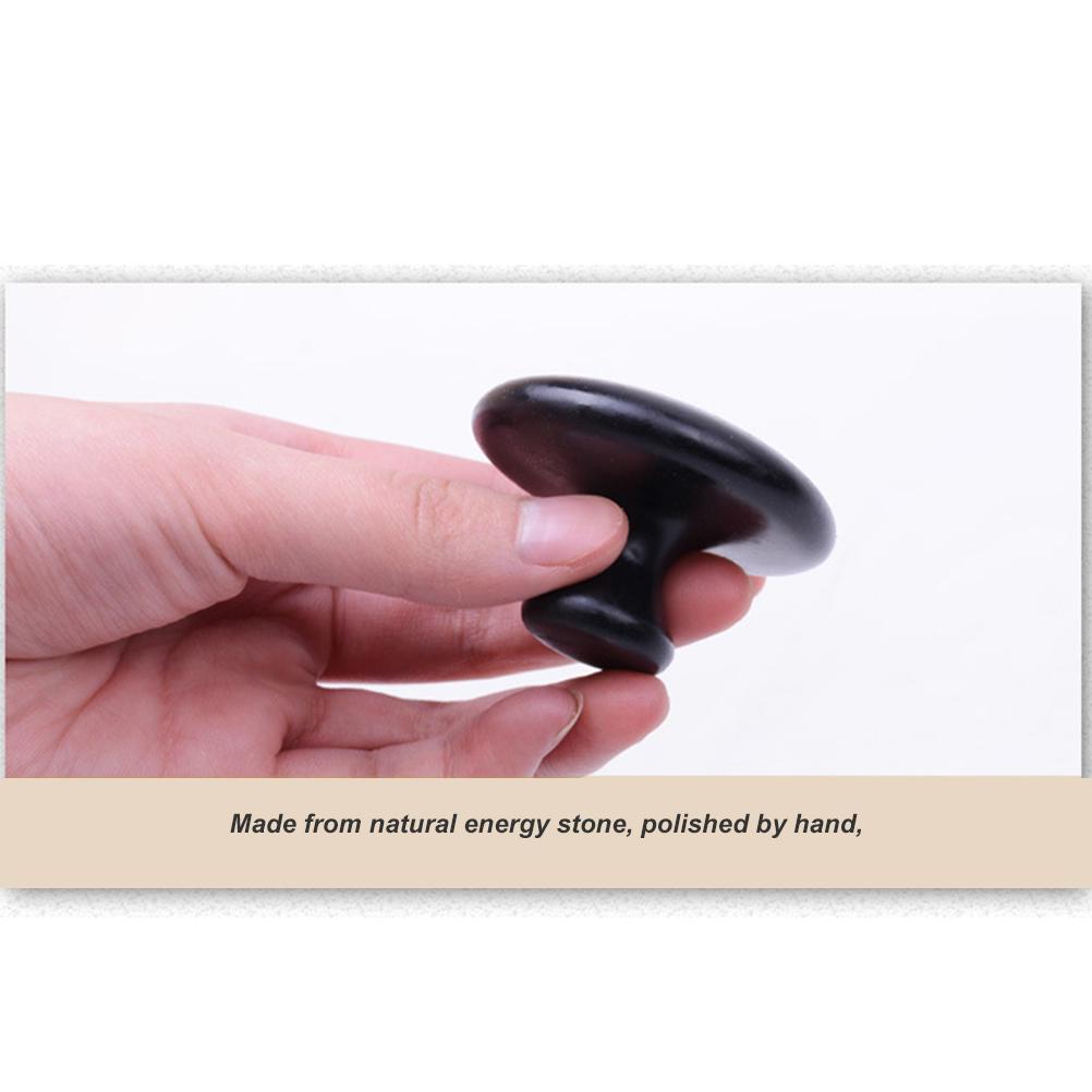 2Pcs Mushroom Shape Massage Stone Natural Lava Basalt Hot Stone for Spa