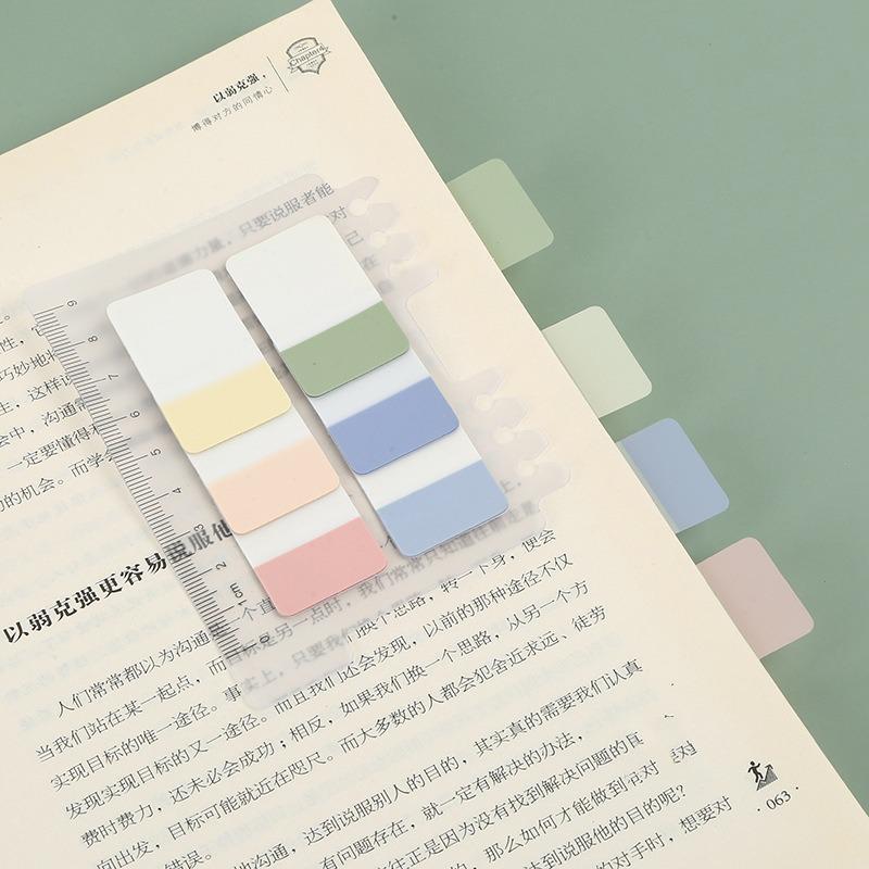 Прозрачные 6-цветные индексные стикеры для классификации для студентов, для отметок в книгах