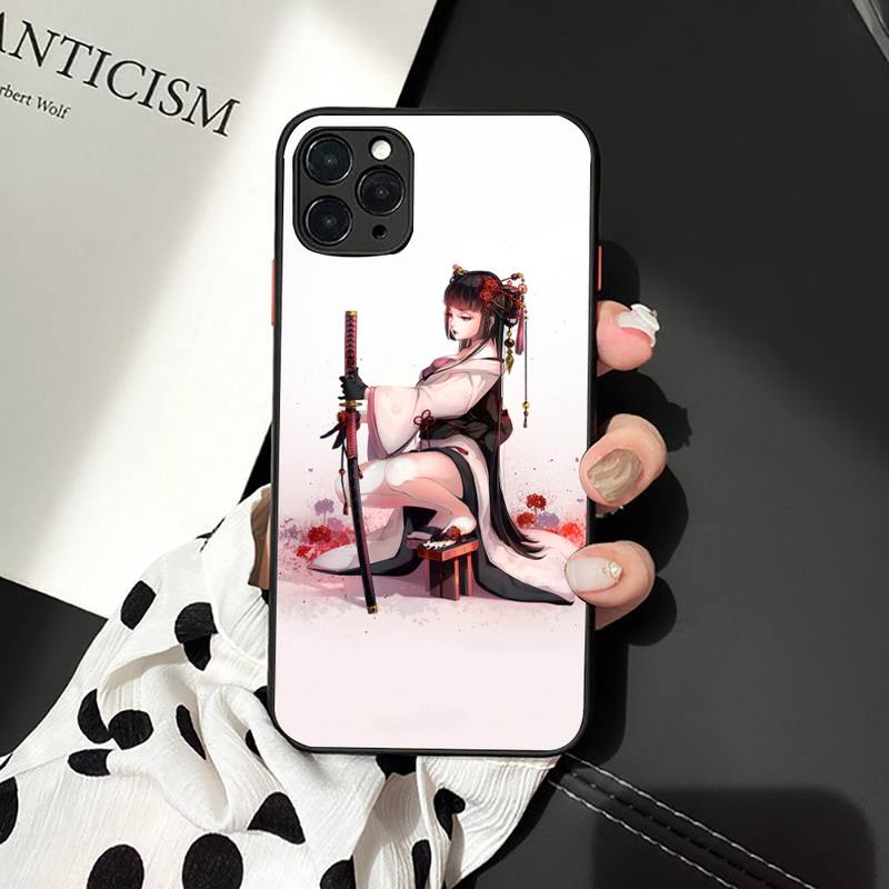 Чехол для телефона «Аниме девушка самурай» для iphone 13 8 7 6 6S Plus 5 5S SE 2020 12pro max XR X XS MAX 11 Fundas Coque Funda Shell