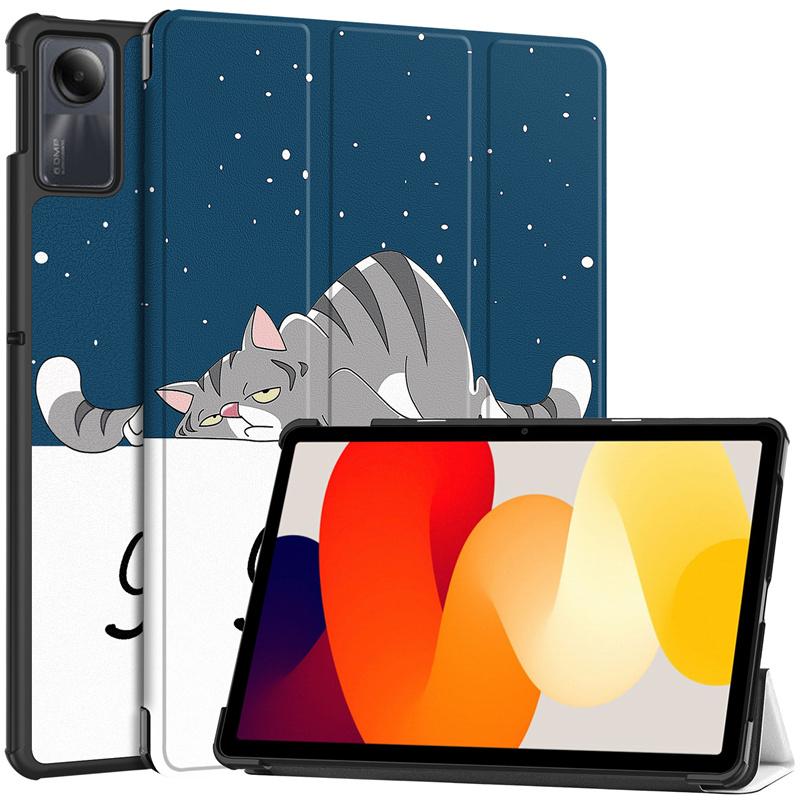 Чехол из ПУ кожи с функцией автопробуждения для Xiaomi Redmi Pad SE 11 дюймов 2023, чехол-подставка с магнитной застежкой, коке, капа
