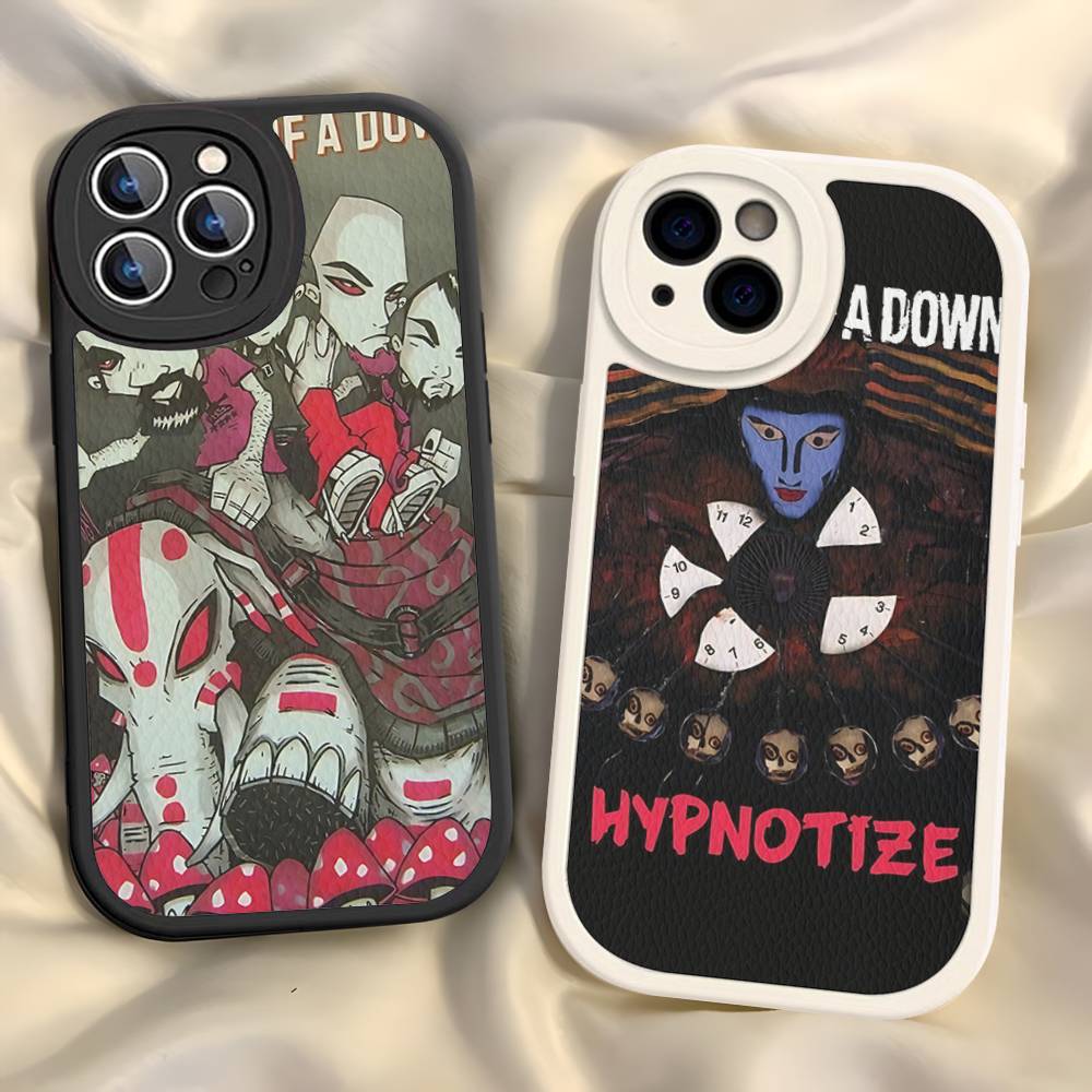 Чехол для телефона Band S-System Of A D-Down для iPhone 16 15 14 13 12 11 Pro Max Plus Ударопрочный кожаный чехол