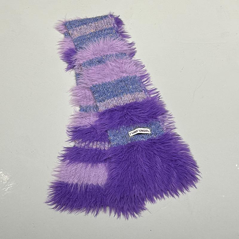 New Thickened Warm Women's High-end Fashion Knitted Wool Scarf Autumn and Winter Atmosphere Scarf