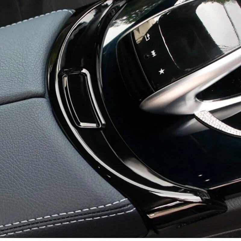 Car Center Console Armrest Box Buttons Frame Decoration Sticker Trim for Mercedes-Benz C Class W205 GLC X253 C180LC200