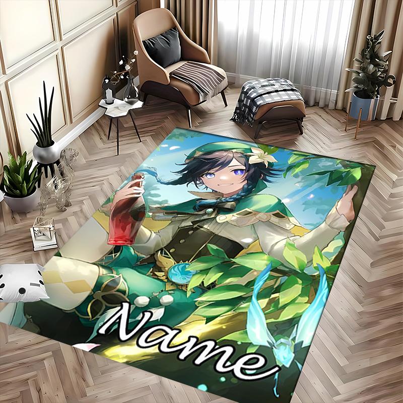 Custom personalization Genshin Impact characters Area Rug - Perfect For Kitchen, Bathroom,Laundry Room Decor Large Size Available,Gift All Seasons