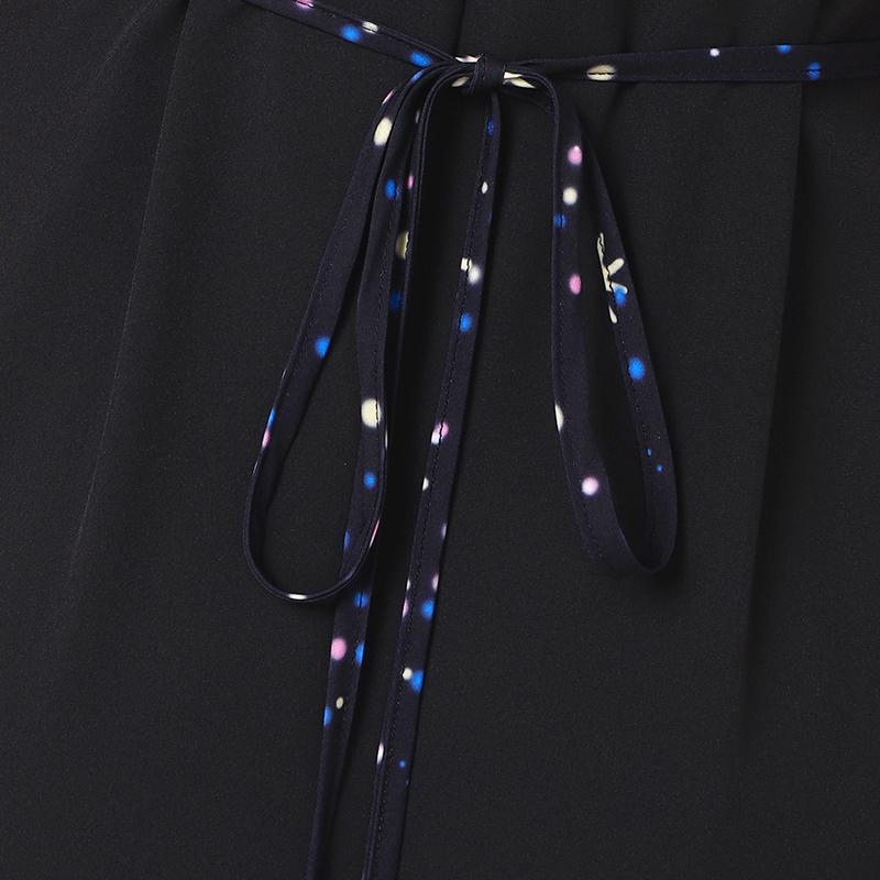 Женские платья больших размеров с круглым вырезом и длинным рукавом с принтом