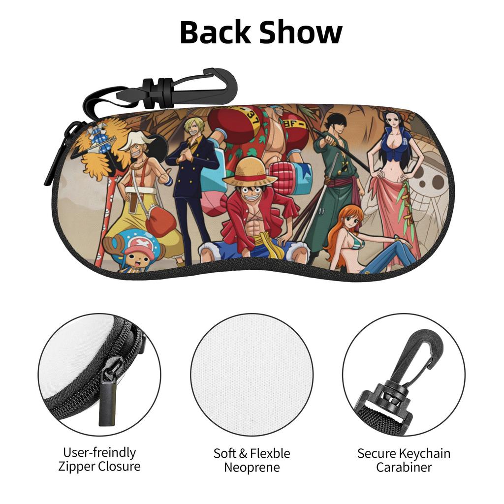 Luffy One Piece Tony Tony Chopper Glasses Case Portable Brook Usopp Franky Nami Shell Eyeglasses Case Sunglasses Box