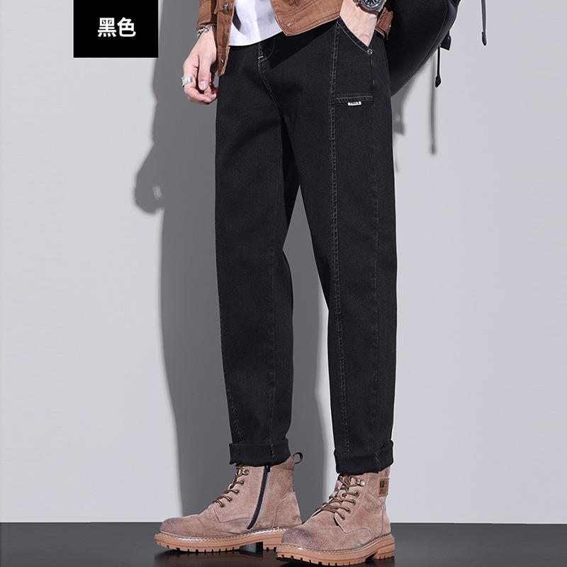 Осень и зима Новые мужские джинсы свободные брюки-харен модные универсальные конические повседневные прямые брюки